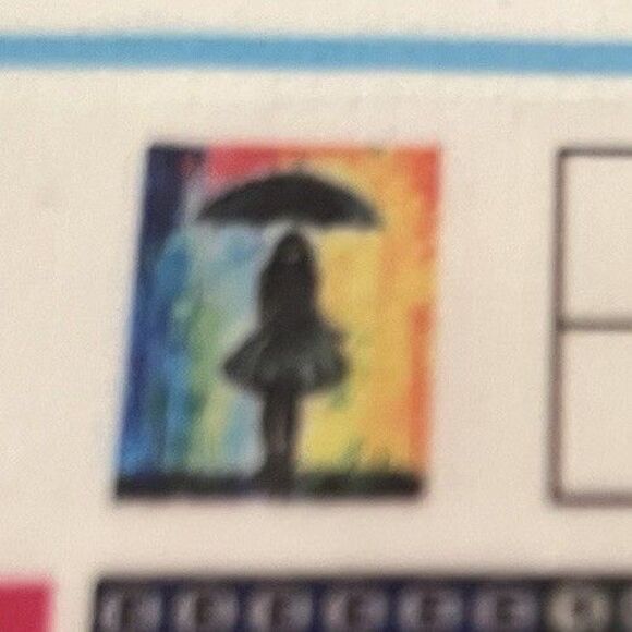 Lot of 2 Full Drill Trippy Diamond Painting Kits Heart Wings & Technicolor Rain - Picture 3 of 3